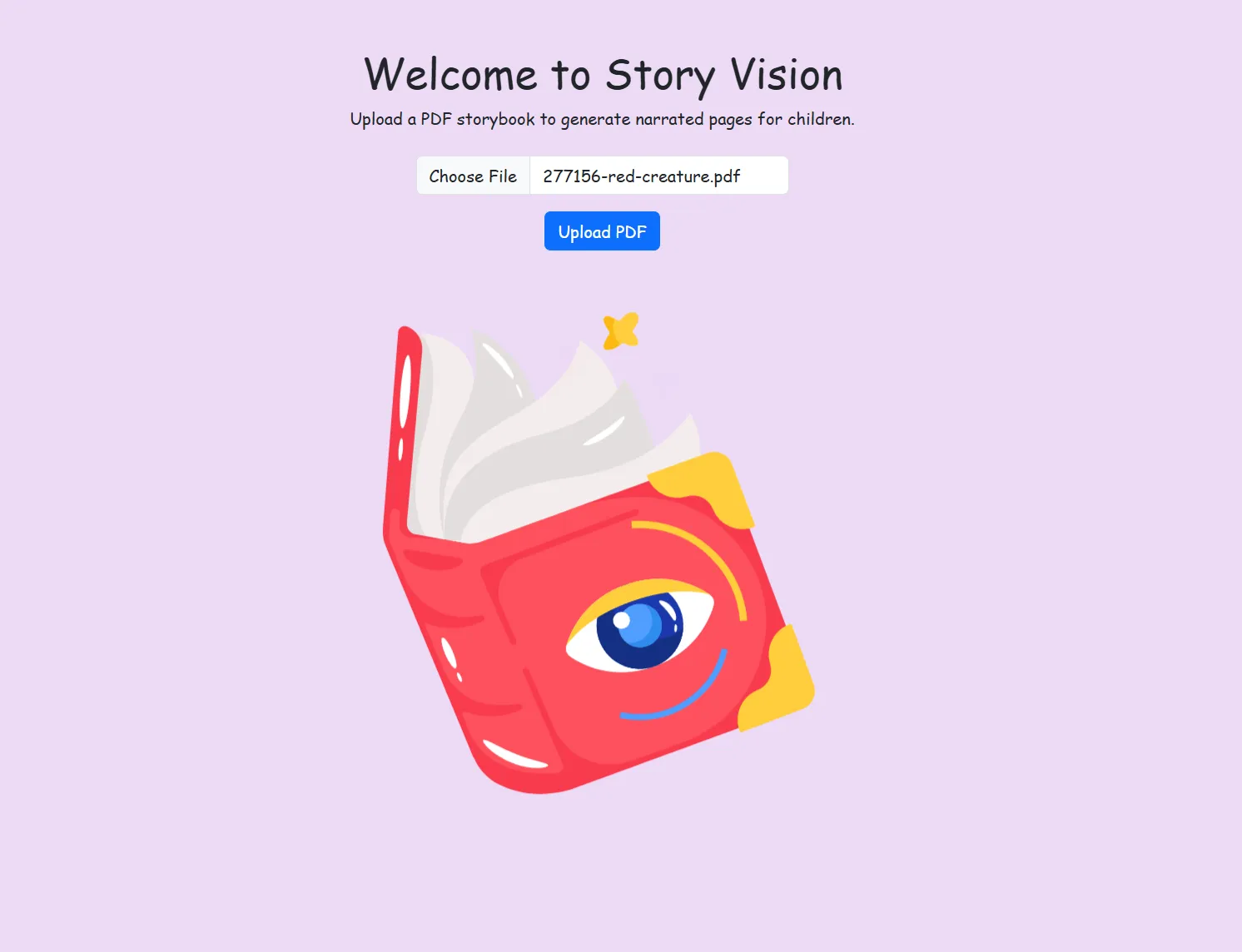 Story Vision File Upload Process